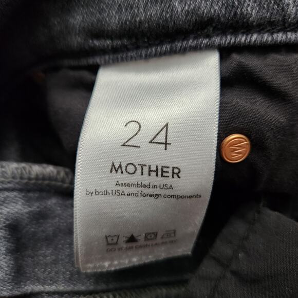 Mother The Rascal Sliced Up Heel Digging Up Dirt Jeans Size 24 - Picture 6 of 11